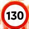 Tempolimit Schild auf Autobahn